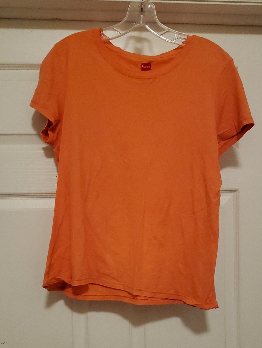 Hanes Women's Bright Orange Short Sleeve Crew Tee